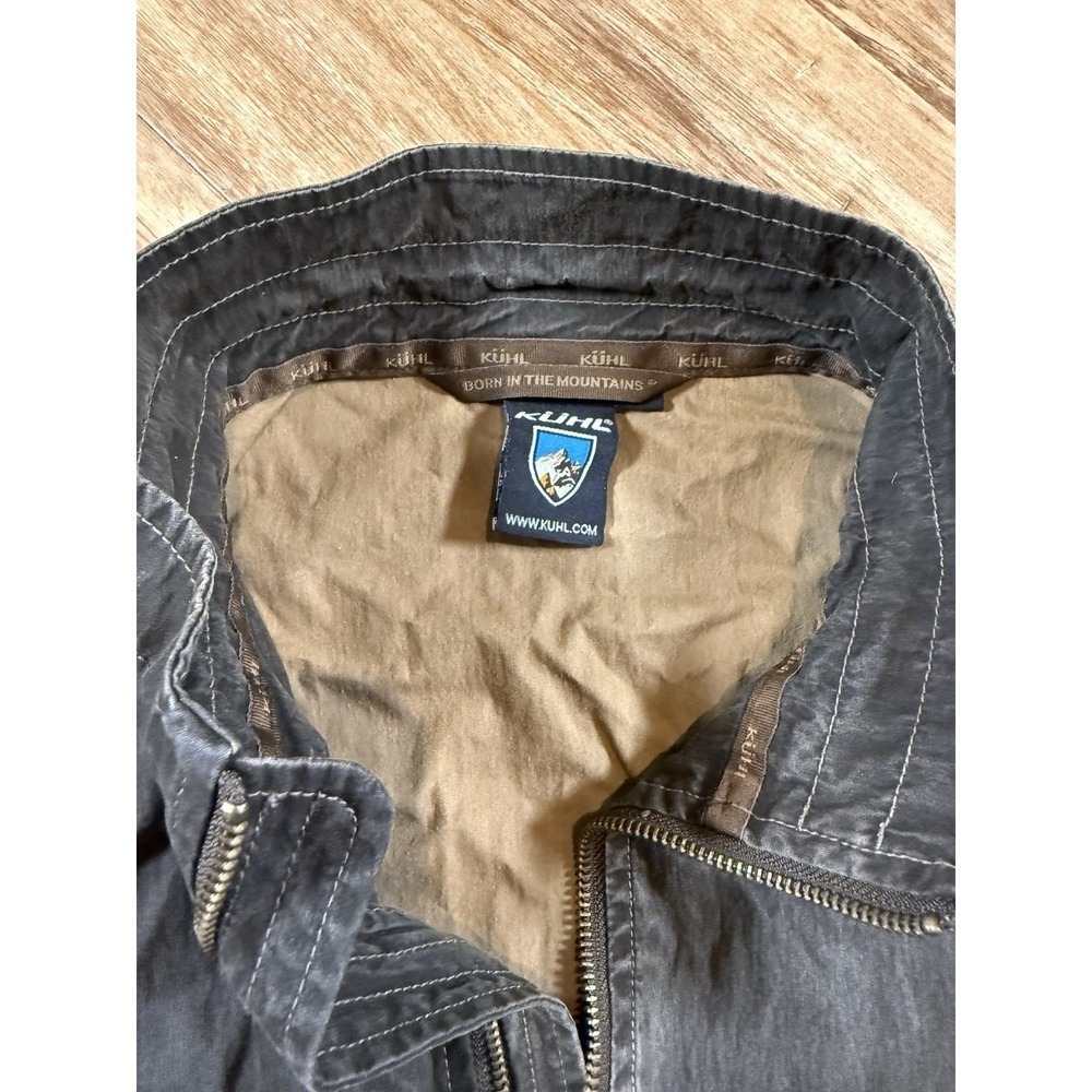 Kuhl Mountain Grown Mens Medium Gray Full Zip Cotton Utility Jacket Outdoor - Picture 7 of 11